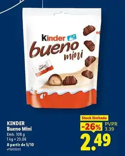 Lidl Kinder - bueno mini promoção