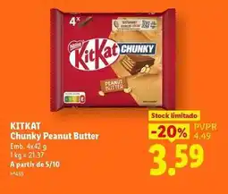 Lidl Kit kat - chunky peanut butter promoção