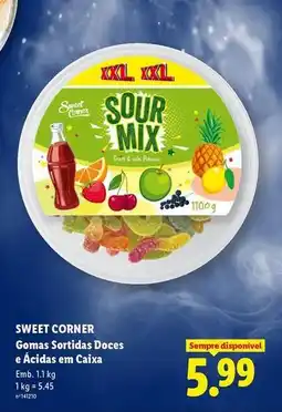 Lidl Xxl - gomas sortidas doces e acidas em caixa promoção