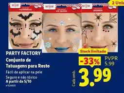 Lidl A+ - conjunto de tatuagens para rosto promoção