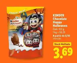 Lidl Kinder - chocolate happy halloween promoção