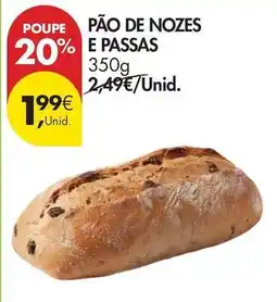 Pingo Doce Pão de nozes e passas promoção