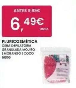 Pluricosmética Pluricosmética cera depilatória granulada mojito | morango | coco promoção
