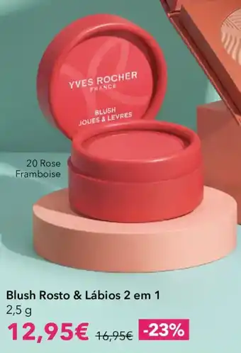Yves rocher blush rosto & lábios 2 em 1
