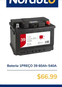 Norauto Bateria 1preço 39 60ah-540a promoção