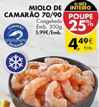 Miolo de Camarão 70/90 300g