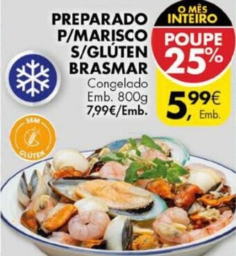 Pingo Doce Preparado P/Marisco S/Glúten Brasmar 800g promoção