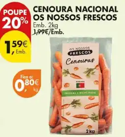 Pingo Doce Cenoura nacional os nossos frescos promoção