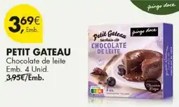 Pingo Doce petit gateau chocolate de leite promoção