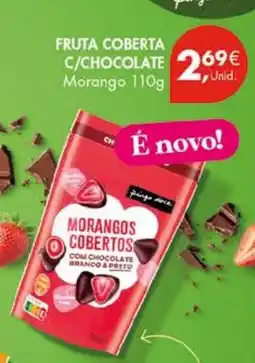 Pingo Doce morangos cobertos com chocolate branco e preto promoção