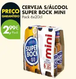 Pingo Doce cerveja s/alcool super bock mini promoção