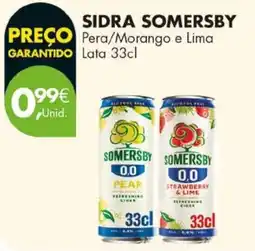 Pingo Doce Sidra somersby pera/morango e lima promoção