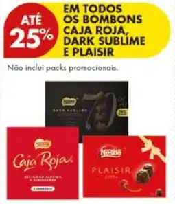 Pingo Doce Em todos os bombons caja roja, dark sublime e plaisir promoção