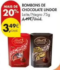 Pingo Doce bombons de chocolate lindor promoção