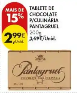 Pingo Doce Tablete de chocolate p/culinária pantagruel promoção