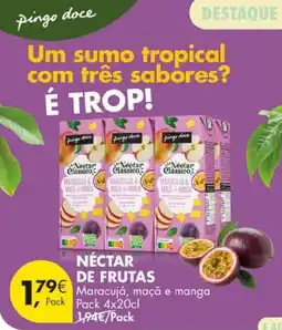 Pingo Doce Néctar de frutas maracujá, maçã e manga promoção