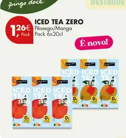 Pingo Doce Iced tea zero pêssego/manga promoção
