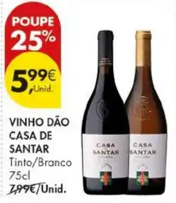 Pingo Doce vinho dão casa de santar tinto/branco promoção