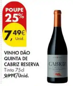 Pingo Doce vinho dão quinta de cabriz reserva promoção