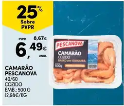 Continente Camarão pescanova promoção