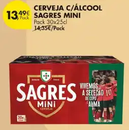Pingo Doce Cerveja c/álcool sagres mini promoção