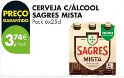 Pingo Doce Cerveja c/álcool sagres mista promoção
