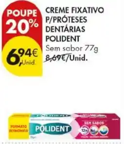 Pingo Doce Creme fixativo p/próteses dentárias polident promoção