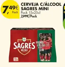 Pingo Doce Cerveja c/álcool sagres mini promoção