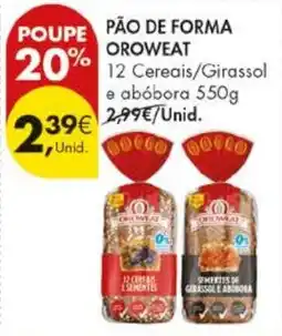 Pingo Doce Pão de forma oroweat promoção