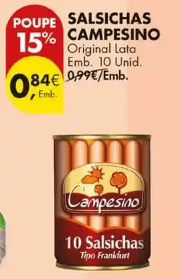 Pingo Doce Salsichas Campesino promoção