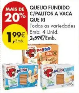 Pingo Doce Queijo fundido c/palitos a vaca que ri promoção