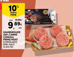 Continente Hambúrguer 100% carne chakall prime meat promoção