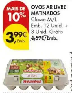 Pingo Doce ovos ar livre matinados promoção