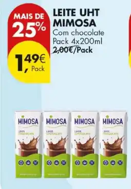 Pingo Doce Leite uht mimosa com chocolate promoção