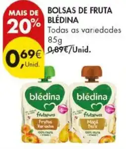 Pingo Doce Bolsas de fruta blédina promoção