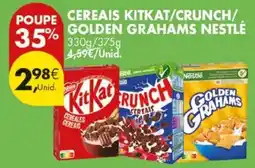 Pingo Doce cereais kitkat/crunch/golden grahams nestlé promoção