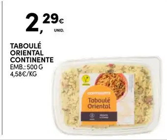 Taboulé oriental continente