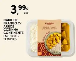 Continente Caril de frango c/ arroz cozinha continente promoção