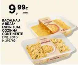 Continente Bacalhau a brás/ espiritual cozinha continente promoção
