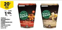 Continente Fusilli bolonhesa porco come a casa promoção