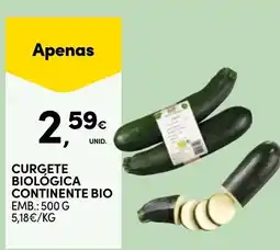 Continente Curgete biológica continente bio promoção