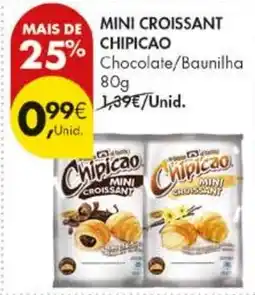 Pingo Doce Mini croissant chipicao chocolate/baunilha promoção