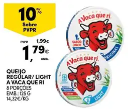 Continente queijo regular/light a vaca que ri promoção