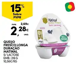 Continente Queijo fresco longa duração matinal s/lactose promoção