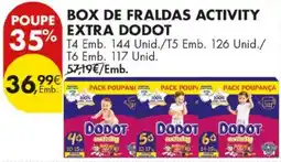 Pingo Doce box de fraldas activity extra dodot promoção