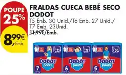 Pingo Doce Fraldas cueca bebé seco dodot promoção