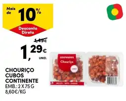 Continente Chouriço cubos continente promoção