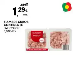 Continente Fiambre cubos continente promoção