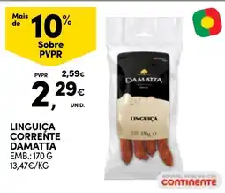 Continente Linguiça corrente damatta promoção