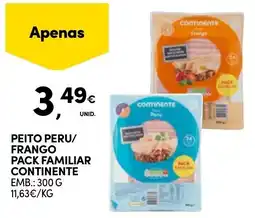 Continente Peito peru/frango pack familiar continente promoção